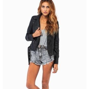 Black Lera Leather Moto Jacket